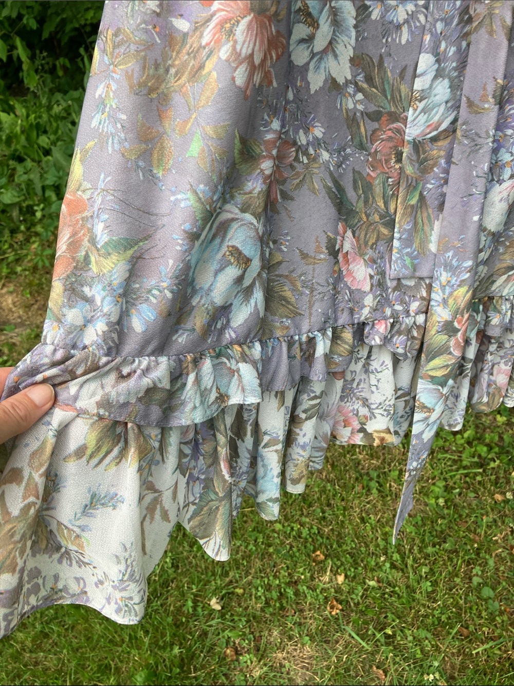 Vintage Floral Prairie Dress in Lavender, Cream, Pink and Green vintage beeqe - Picture 5 of 5
